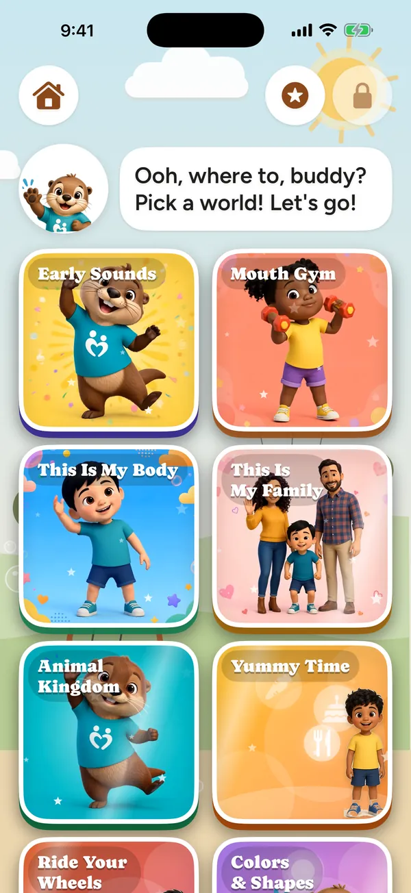 Beyond Connection app screenshot: Choosing a world to explore
